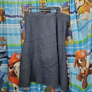 Gold flava long denim skirt size 16